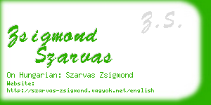 zsigmond szarvas business card